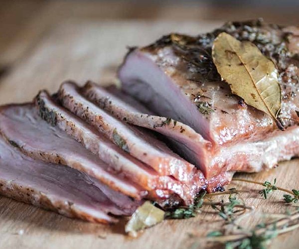 poitrine de lard cuite lentement